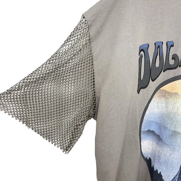 NWOT Dolly Parton Sparkle Mesh Sleeve Graphic T-Shirt XS - Picture 4 of 9